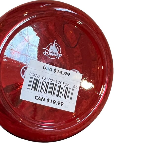 Disney Mickey Mouse Red & White Striped Water Bottle NWT - Picture 4 of 4